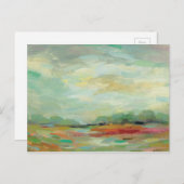 サンライズフィールド抽象芸術プリント |シルビア・ヴァシレバ ポストカード (正面/裏面)