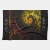 サンライズフローラレッド抽象芸術アートキッチンタオル キッチンタオル (横)