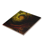 サンライズフローラレッド抽象芸術アートタイル タイル (側面)