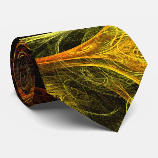 サンライズフローラレッド抽象芸術アートタイ ネクタイ (ロール)