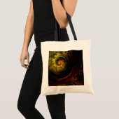 サンライズフローラレッド抽象芸術アートトートバッグ トートバッグ (正面(商品))