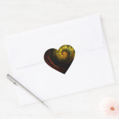 サンライズフローラレッド抽象芸術アートハートシール ハートシール (封筒)