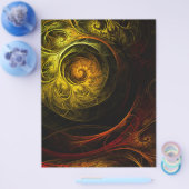 サンライズフローラレッド抽象芸術アートフライヤー チラシ (シングル)