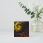 サンライズフローラレッド抽象芸術アートプロフェッショナル スクエア名刺 (スタンド正面)