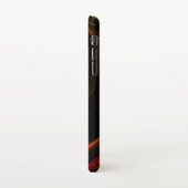 サンライズフローラレッド抽象芸術アートマット iPhoneケース (左側)