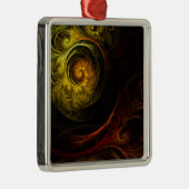 サンライズフローラレッド抽象芸術アート広場 メタルオーナメント (右)