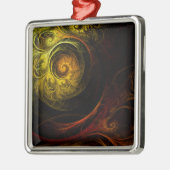 サンライズフローラレッド抽象芸術アート広場 メタルオーナメント (左)