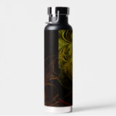 サンライズフローラレッド抽象芸術アート ウォーターボトル (右面)