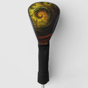 サンライズフローラレッド抽象芸術アート ゴルフヘッドカバー