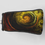 サンライズフローラレッド抽象芸術アート ゴルフヘッドカバー (正面)