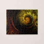 サンライズフローラレッド抽象芸術アート ジグソーパズル (横)