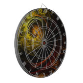 サンライズフローラレッド抽象芸術アート ダーツボード (正面左)