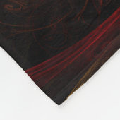 サンライズフローラレッド抽象芸術アート フリースブランケット (角)