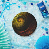 サンライズフローラレッド抽象芸術アート ペーパープレート (パーティー)