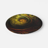 サンライズフローラレッド抽象芸術アート ペーパープレート (アングル)