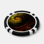 サンライズフローラレッド抽象芸術アート ポーカーチップ (シングル)
