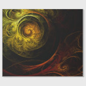 サンライズフローラレッド抽象芸術アート ラッピングペーパー (フラット)