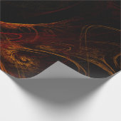 サンライズフローラレッド抽象芸術アート ラッピングペーパー (角)