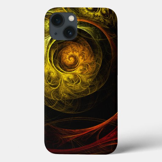 サンライズフローラレッド抽象芸術アート Case-Mate iPhoneケース (裏面)