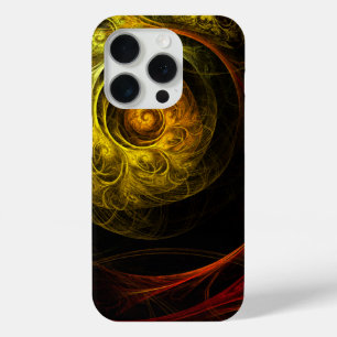 サンライズフローラレッド抽象芸術アート iPhone 15 PROケース