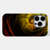 サンライズフローラレッド抽象芸術アート Case-Mate iPhoneケース (裏面 (横))