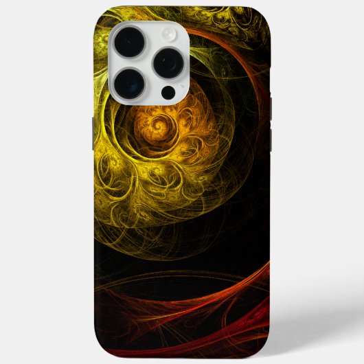 サンライズフローラレッド抽象芸術アート Case-Mate iPhoneケース (裏面)