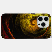 サンライズフローラレッド抽象芸術アート Case-Mate iPhoneケース (裏面 (横))