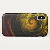 サンライズフローラレッド抽象芸術アート Case-Mate iPhoneケース (裏面(横))