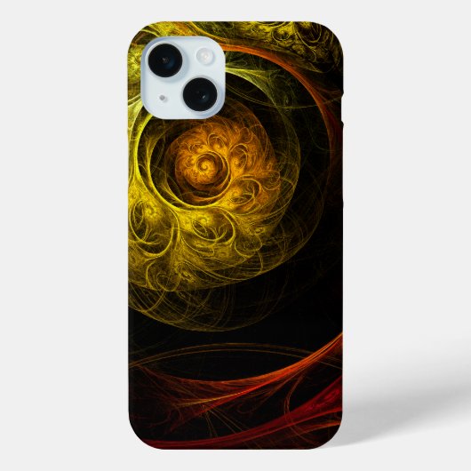 サンライズフローラレッド抽象芸術アート Case-Mate iPhoneケース (裏面)
