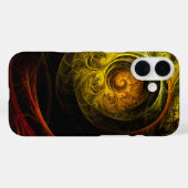サンライズフローラレッド抽象芸術アート Case-Mate iPhoneケース (裏面 (横))