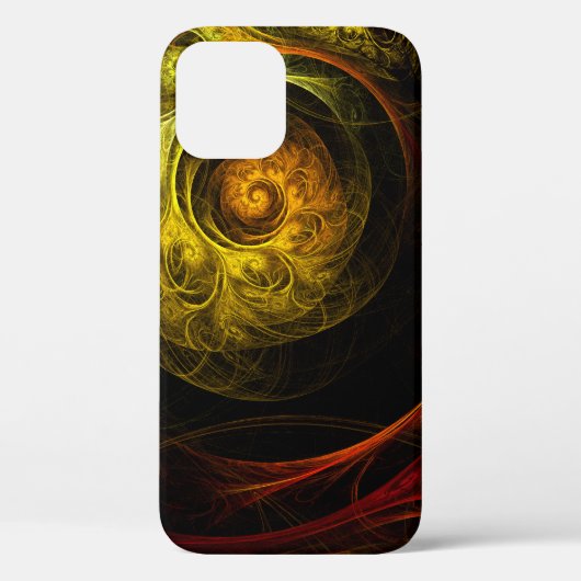 サンライズフローラレッド抽象芸術アート Case-Mate iPhoneケース (裏面)