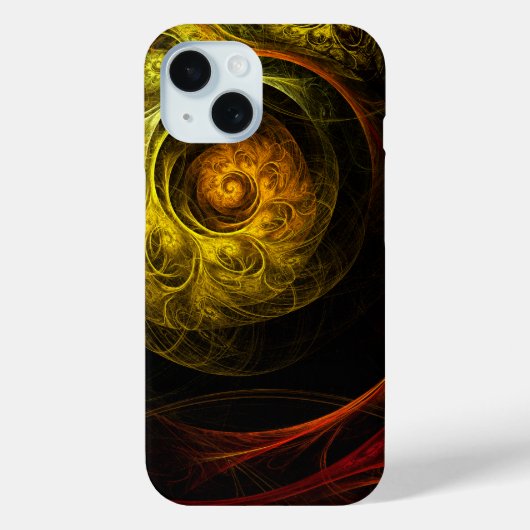 サンライズフローラレッド抽象芸術アート Case-Mate iPhoneケース (裏面)