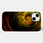サンライズフローラレッド抽象芸術アート Case-Mate iPhoneケース (裏面 (横))