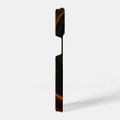 サンライズフローラレッド抽象芸術アート iPhoneケース (右側面)