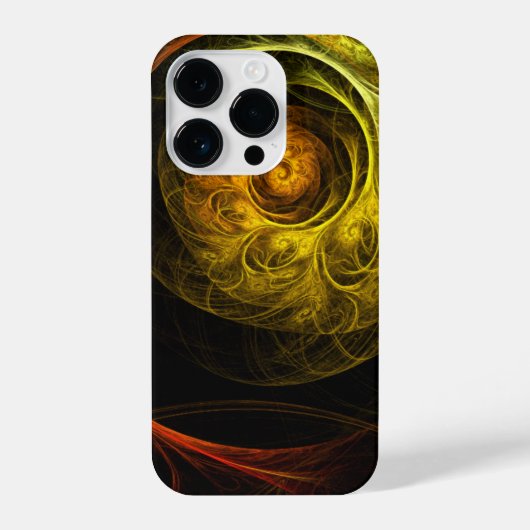 サンライズフローラレッド抽象芸術アート iPhoneケース (裏面)