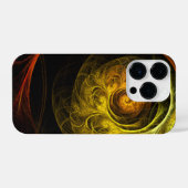 サンライズフローラレッド抽象芸術アート iPhoneケース (裏面横)