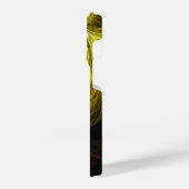 サンライズフローラレッド抽象芸術アート iPhoneケース (左側面)