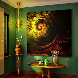 サンライズフローラレッド抽象芸術キャンバスプリントプリント キャンバスプリント