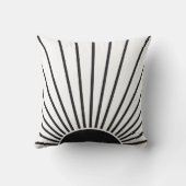 サンライズブラックアンドホワイト抽象芸術サンシャイン クッション (裏面)