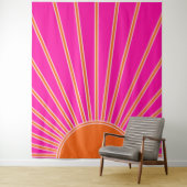 サンライズホットピンクとオレンジサンシャイン名門私立校風のズ タペストリー (インサイチュ)