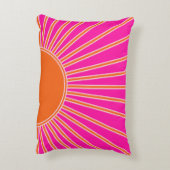 サンライズホットピンクアンドオレンジサンシャ名門私立校風のイン アクセントクッション (裏面(縦))