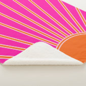 サンライズホットピンクアンドオレンジサンシャ名門私立校風のイン シェルパブランケット (3/4)