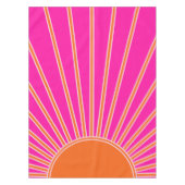 サンライズホットピンクアンドオレンジサンシャ名門私立校風のイン テーブルクロス (正面)