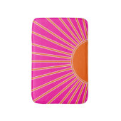 サンライズホットピンクアンドオレンジサンシャ名門私立校風のイン バスマット (正面縦)