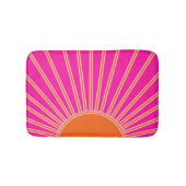 サンライズホットピンクアンドオレンジサンシャ名門私立校風のイン バスマット (正面)