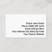 サンライズホワイトブラッククロスチャーチパスター 名刺 (裏面)