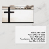 サンライズホワイトブラッククロスチャーチパスター 名刺 (正面/裏面)