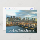 サンライズボストンマサチューセッツ州スカイライン – USA ポストカード (正面/裏面)