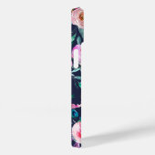 サンライズボホフローラピンクアンドネイビーモノグラム Case-Mate iPhoneケース (裏面 / 右)