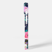 サンライズボホフローラピンクアンドネイビーモノグラム Case-Mate iPhoneケース (裏面 / 左)